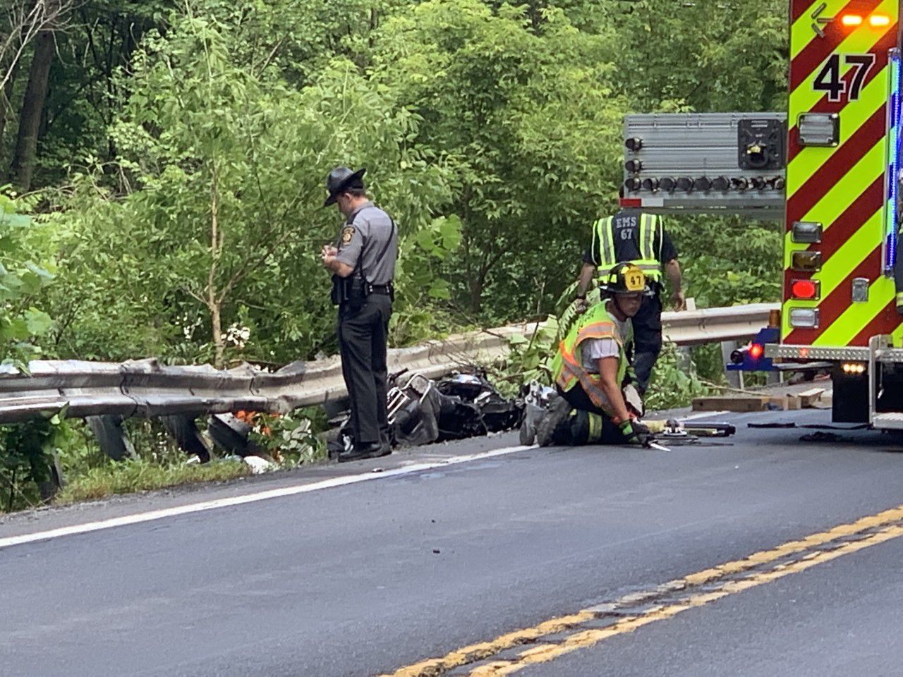 Route 145 North Whitehall Township crash